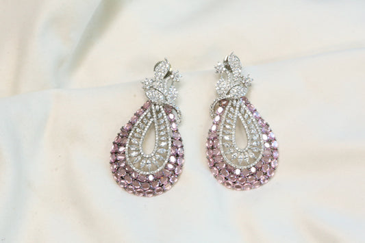 Premium CZ Earrings - Blush Pink
