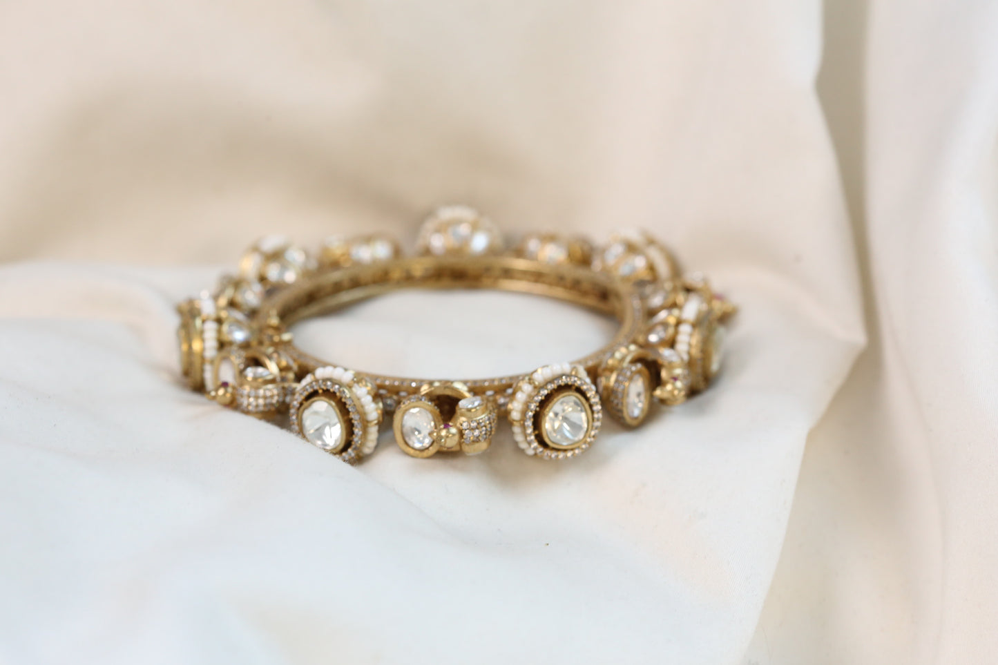 Polki Kundan Pacheli Bangle (2.4 Openable)