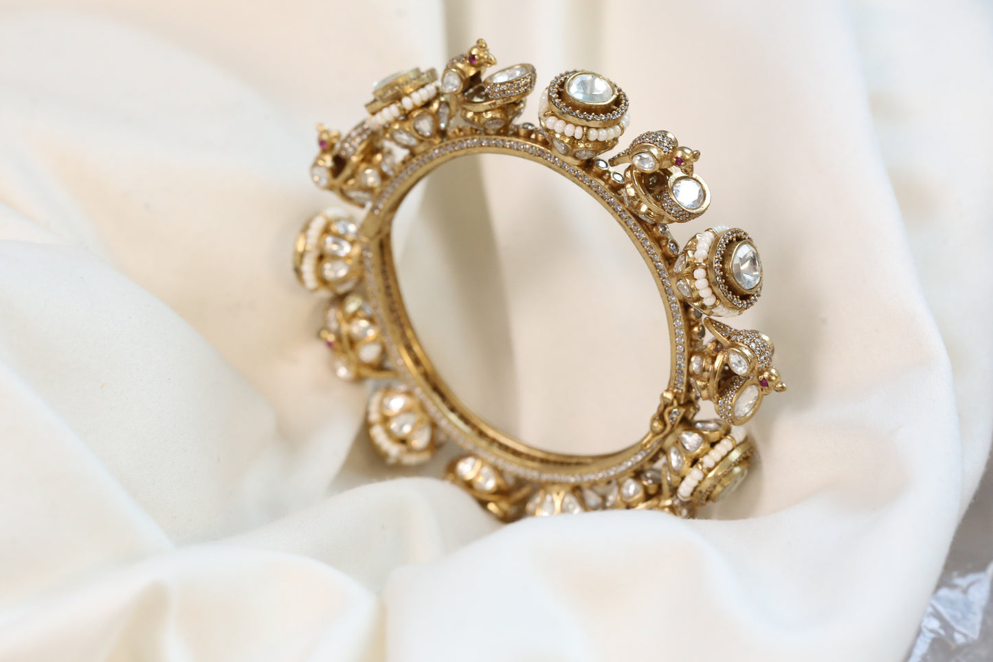 Polki Kundan Pacheli Bangle (2.4 Openable)