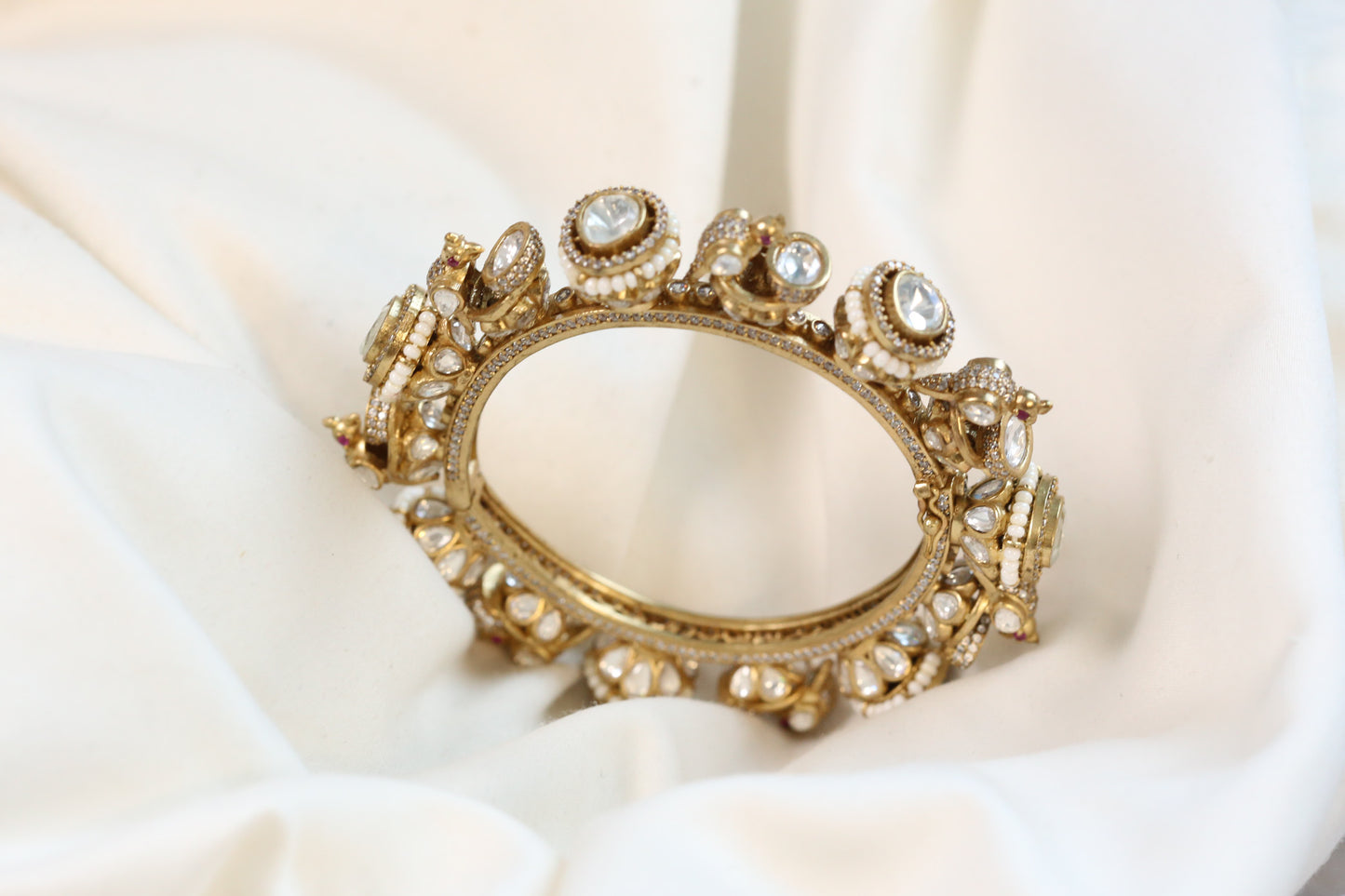 Polki Kundan Pacheli Bangle (2.4 Openable)