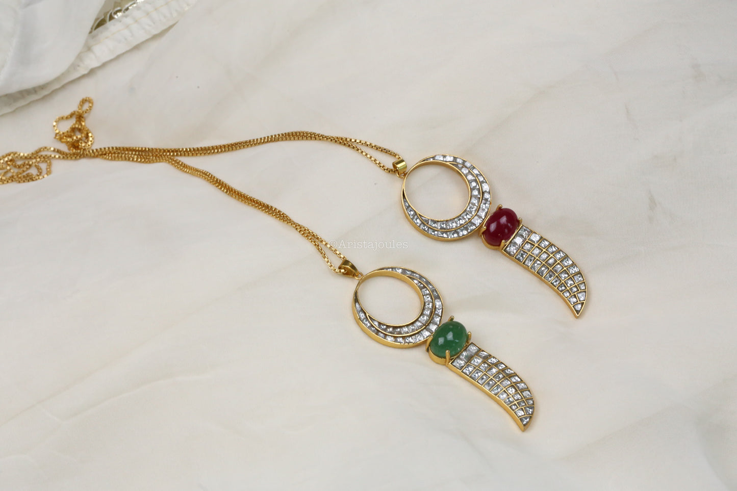 Taruna Jadau Semiprecious Pendant Necklace