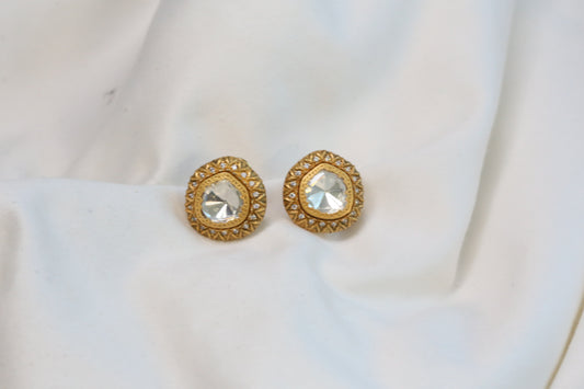 Vintage Premium Real Moissanite CZ Stud