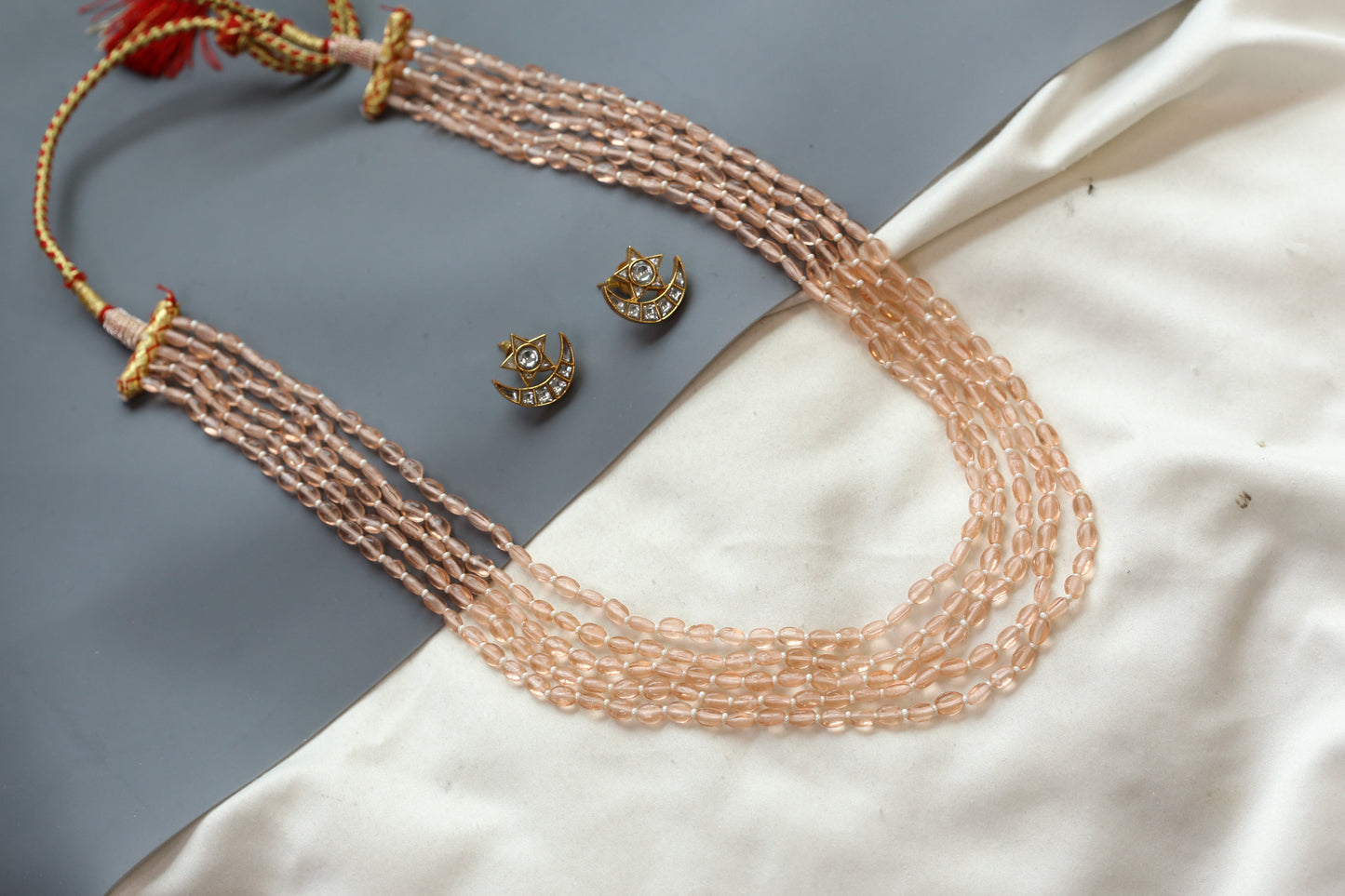 Rasa Semiprecious Mala Necklace - Peach