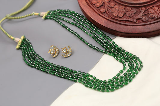 Rasa Semiprecious Mala Necklace -  Green