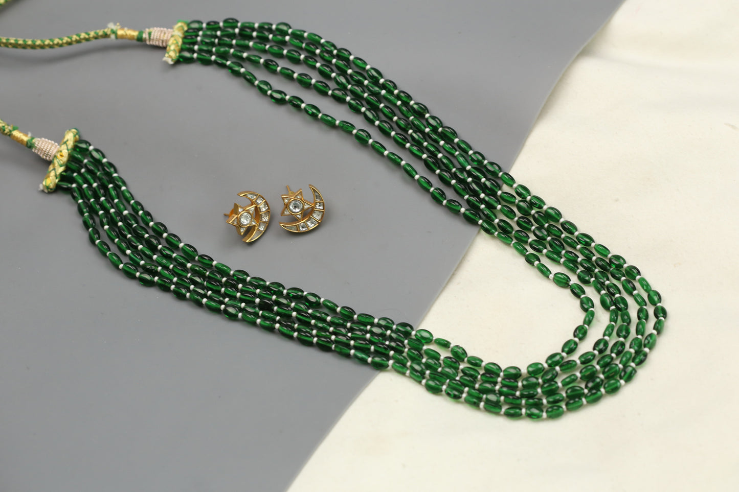 Rasa Semiprecious Mala Necklace -  Green
