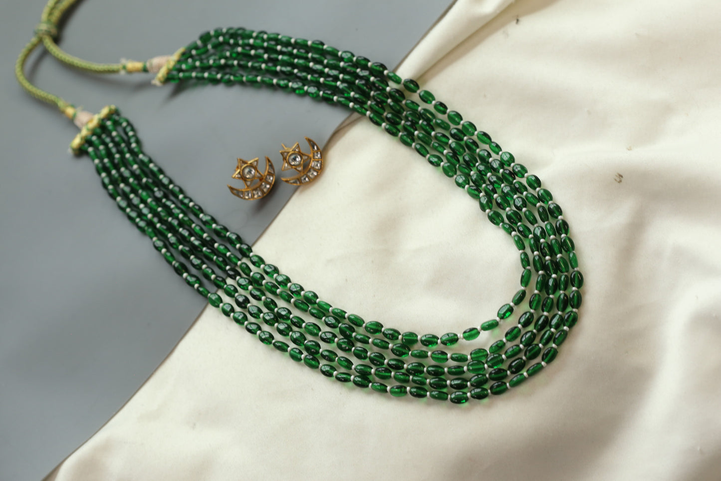 Rasa Semiprecious Mala Necklace -  Green