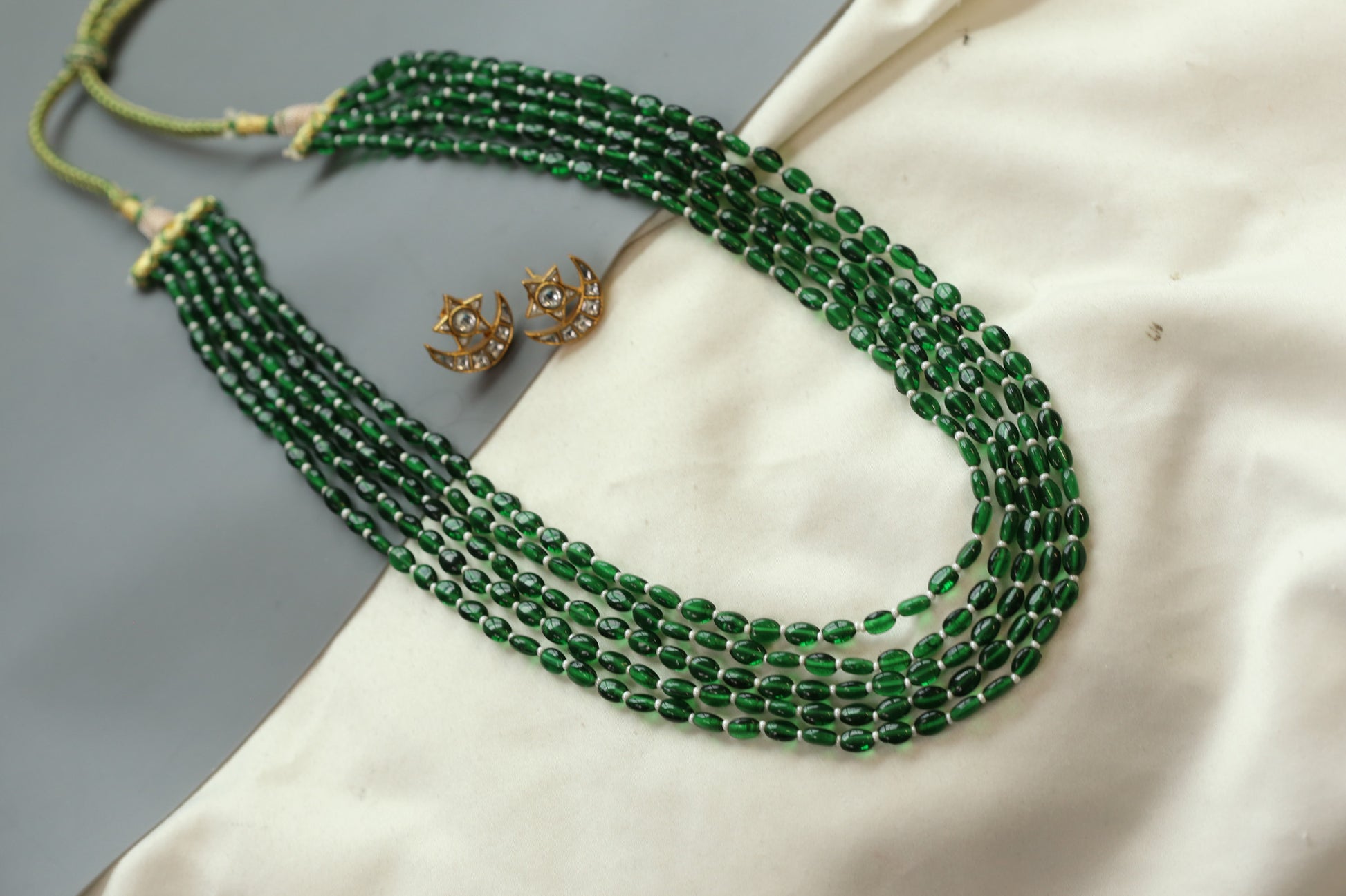 Rasa Semiprecious Mala Necklace -  Green