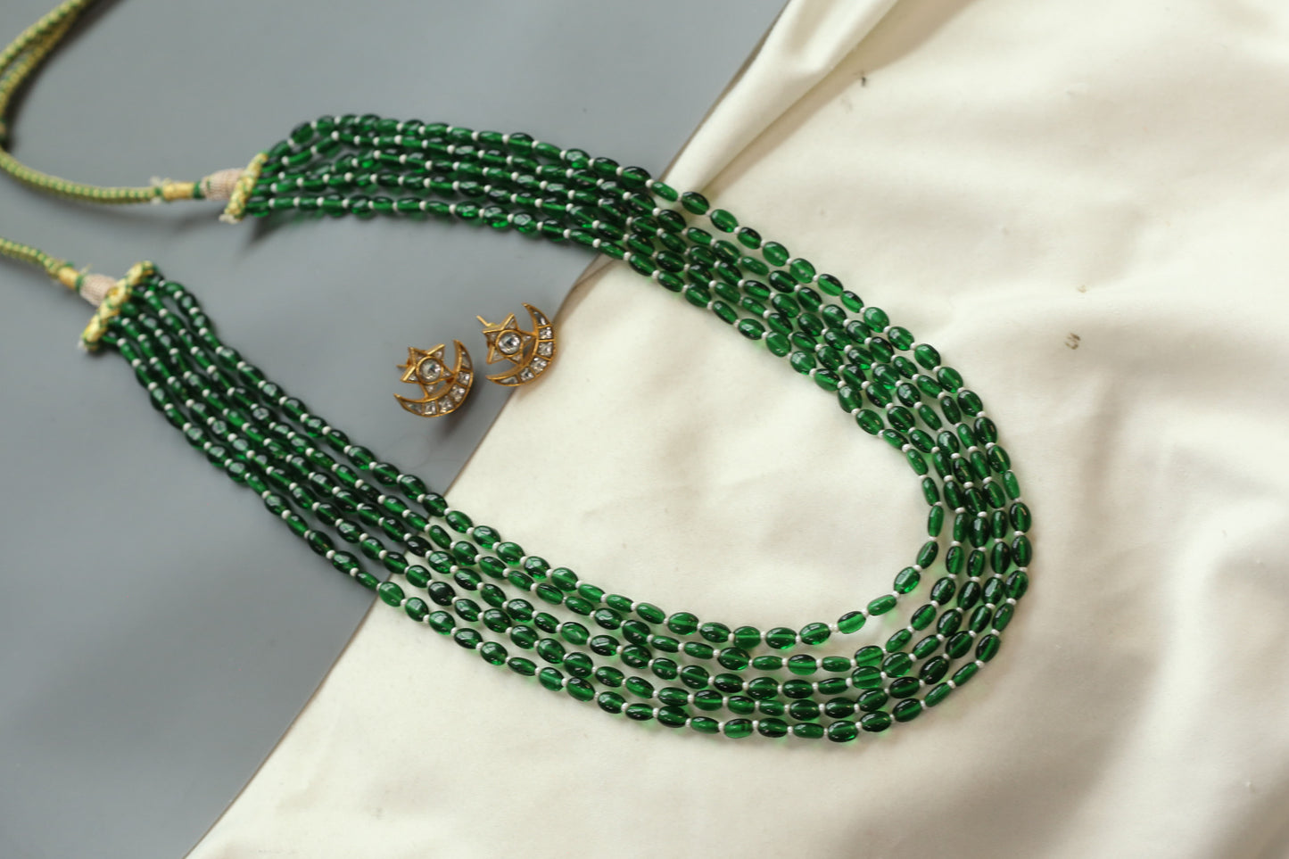 Rasa Semiprecious Mala Necklace -  Green