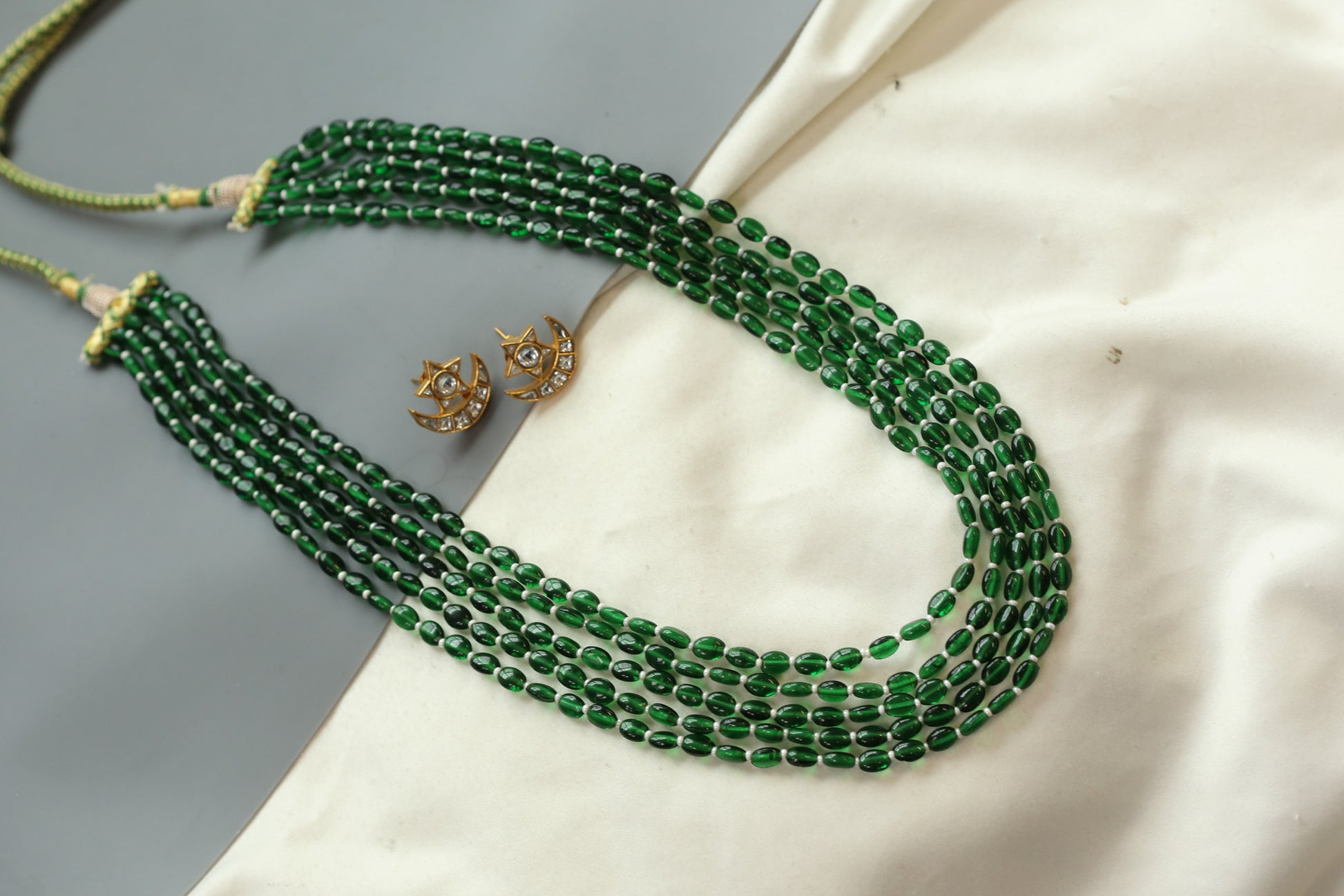 Rasa Semiprecious Mala Necklace -  Green