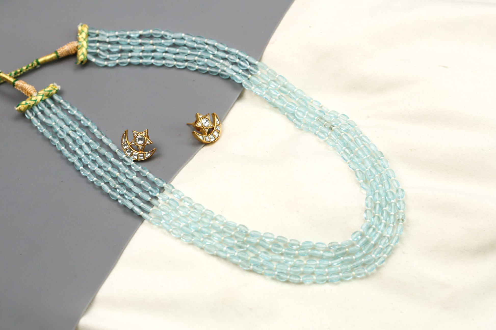 Rasa Semiprecious Mala Necklace - Aqua