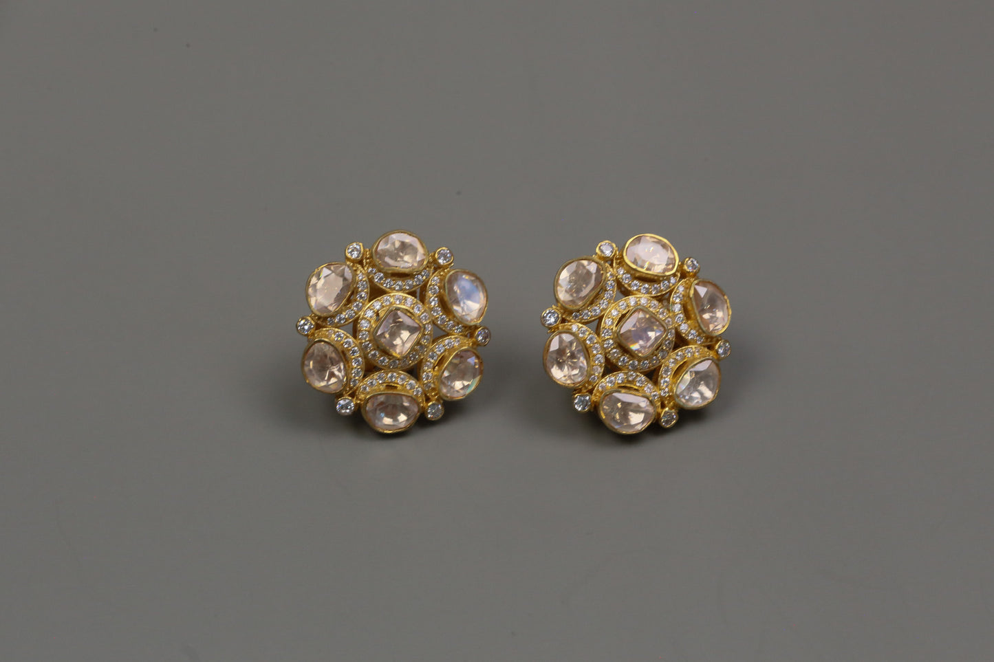 Next To Real Silver Handmade Moissanite Studs