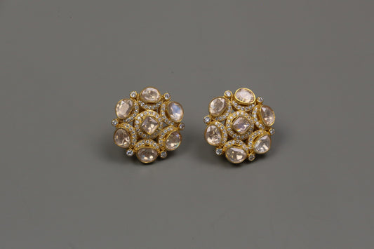Next To Real Silver Handmade Moissanite Studs
