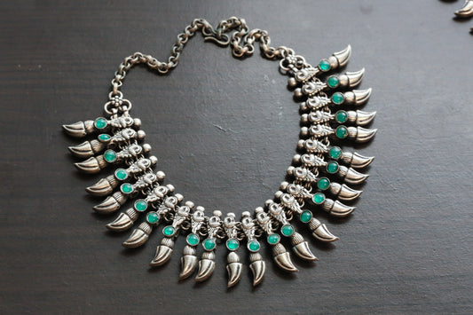 Yashodha Silver Look Necklace - Style 6