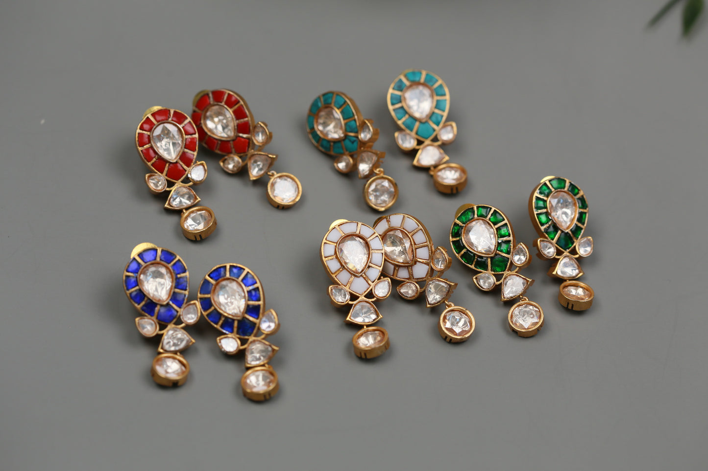 Kundan Jadau & Real Moissanite Earrings