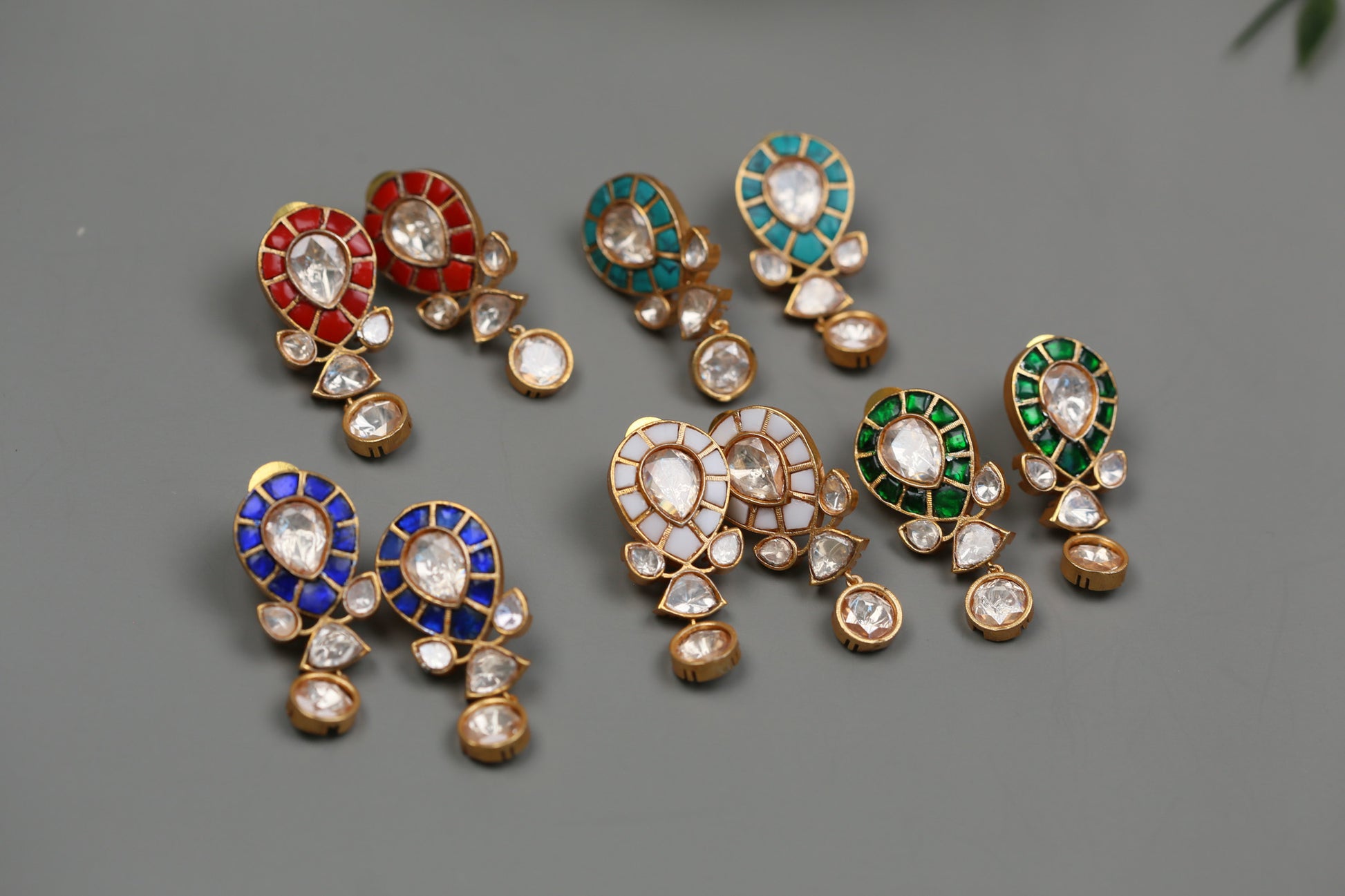 Kundan Jadau & Real Moissanite Earrings