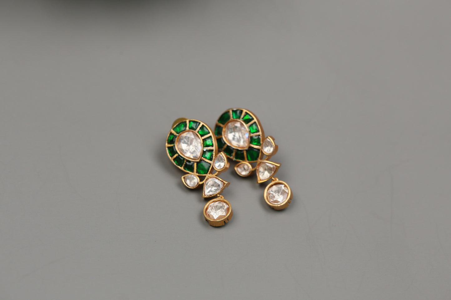 Kundan Jadau & Real Moissanite Earrings