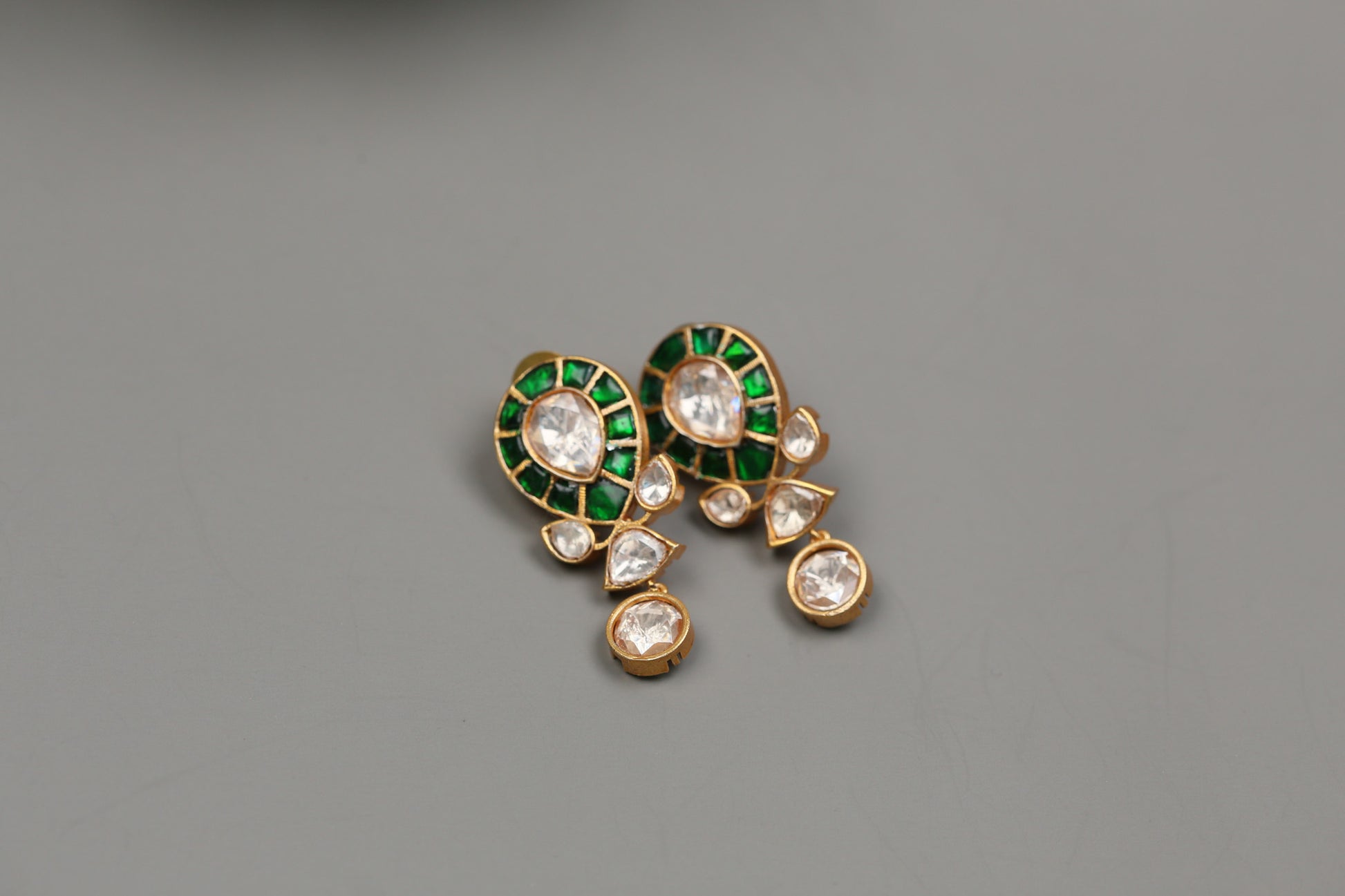 Kundan Jadau & Real Moissanite Earrings