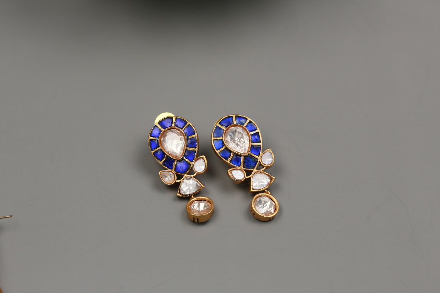 Kundan Jadau & Real Moissanite Earrings