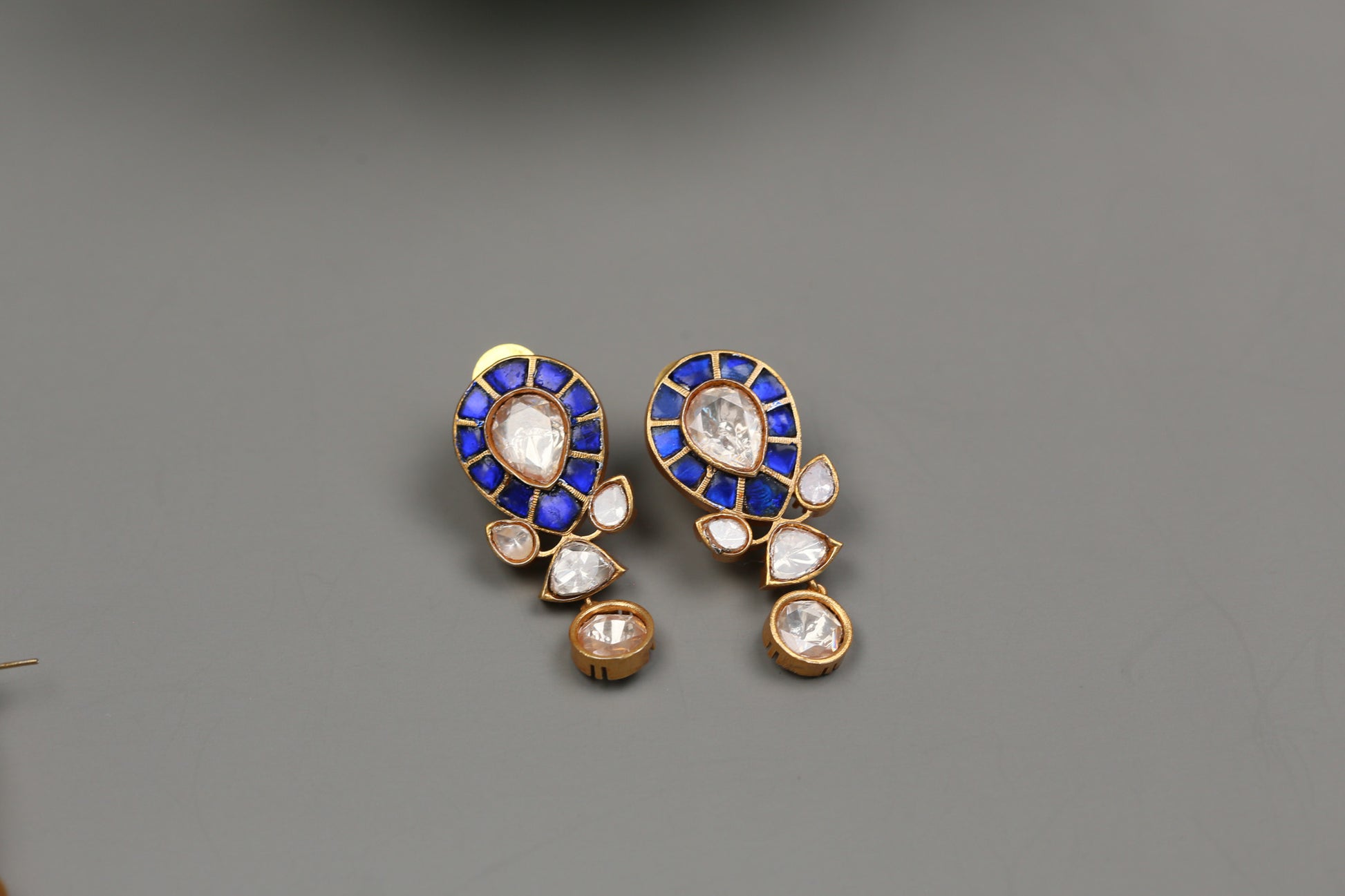 Kundan Jadau & Real Moissanite Earrings