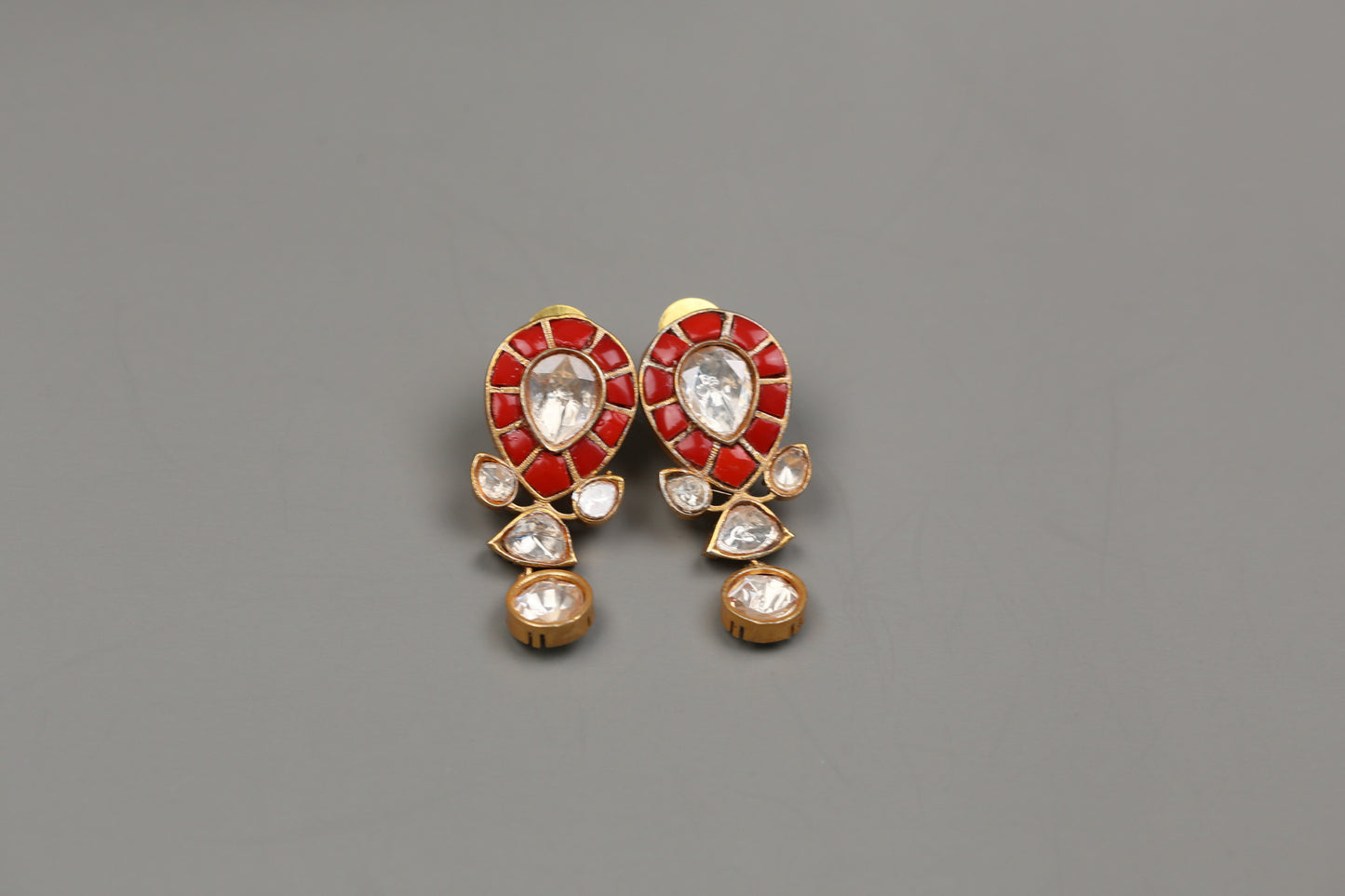 Kundan Jadau & Real Moissanite Earrings