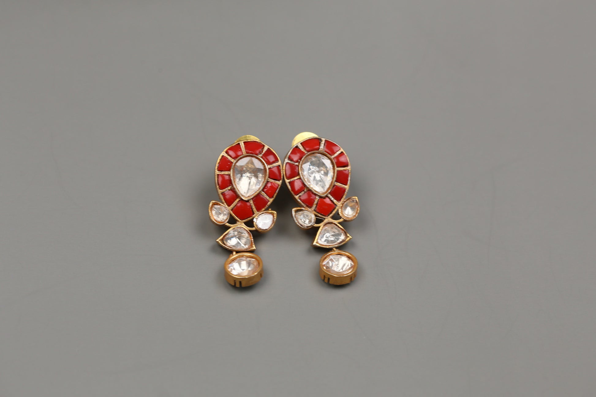 Kundan Jadau & Real Moissanite Earrings