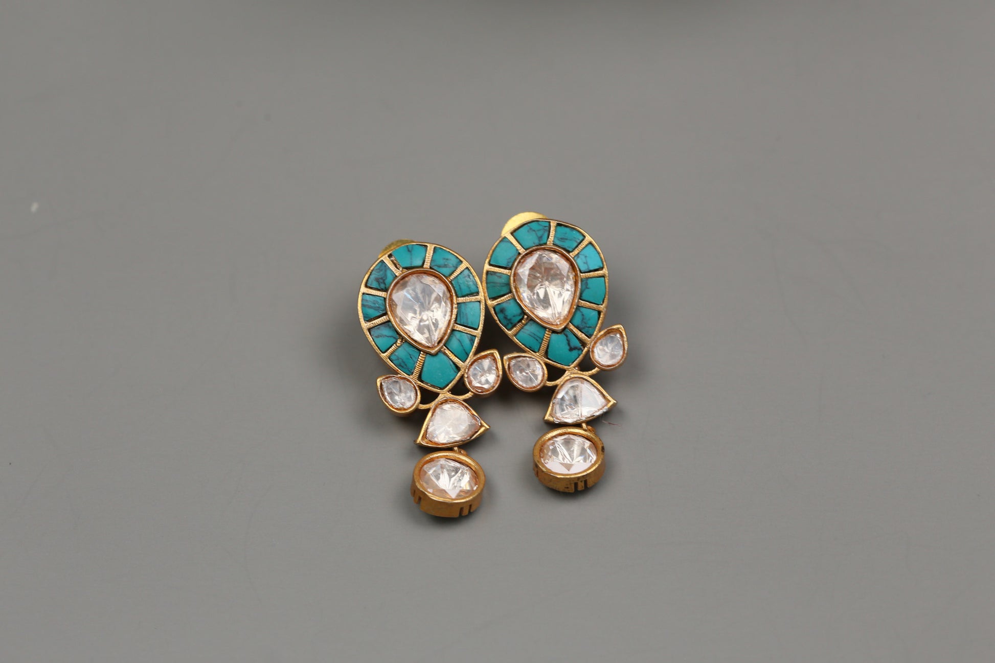 Kundan Jadau & Real Moissanite Earrings