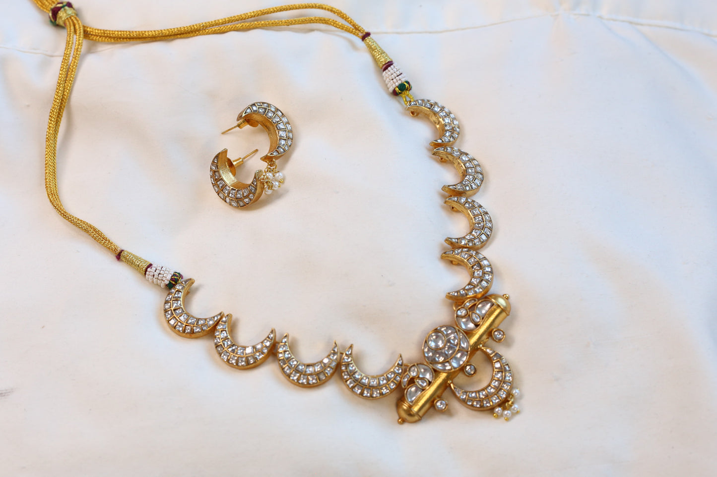 Chand & Tabeez Jadau Kundan Necklace Set