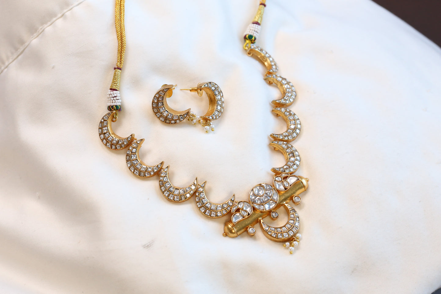Chand & Tabeez Jadau Kundan Necklace Set