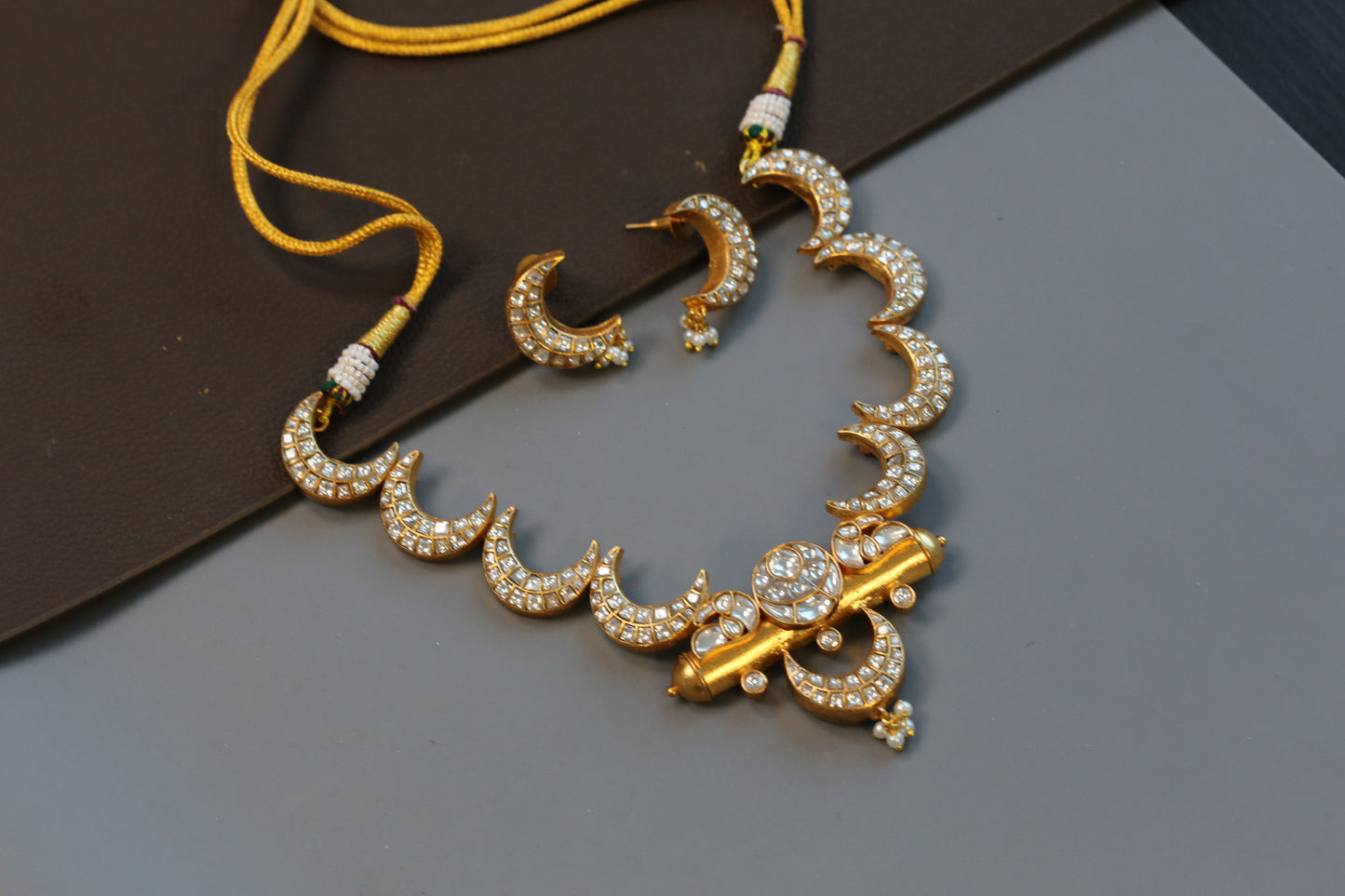 Chand & Tabeez Jadau Kundan Necklace Set