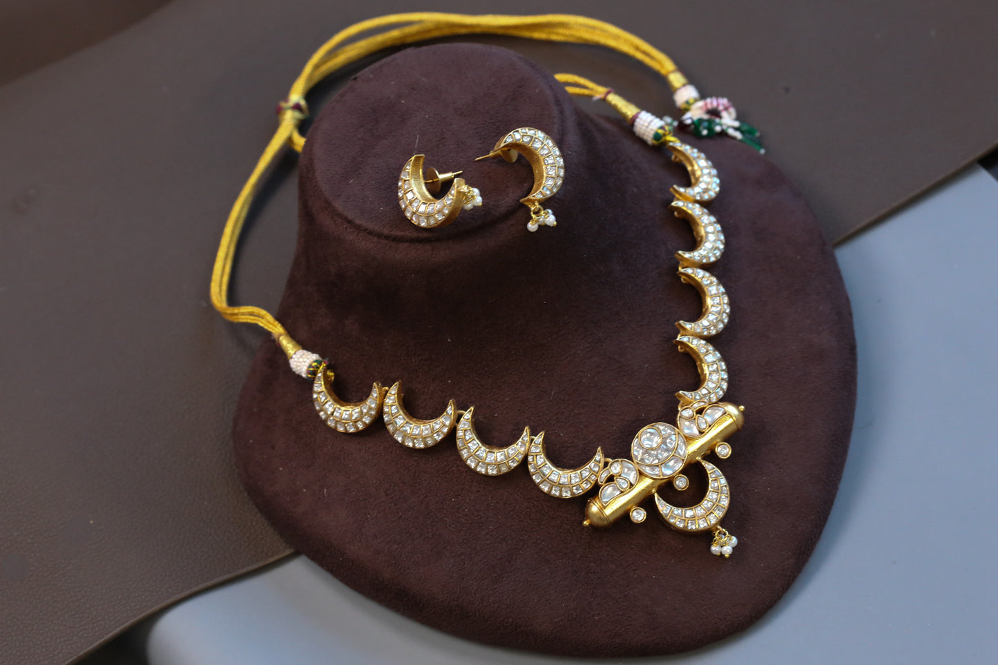 Chand & Tabeez Jadau Kundan Necklace Set