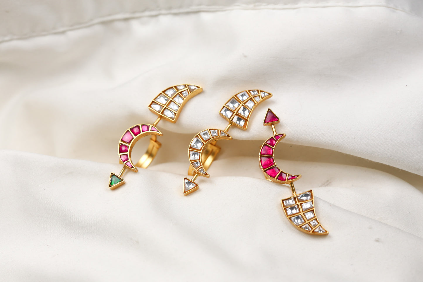 Sanaa Jadau Kundan Ring - Clear