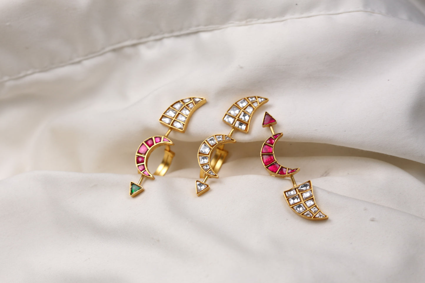 Sanaa Jadau Kundan Ring - Clear