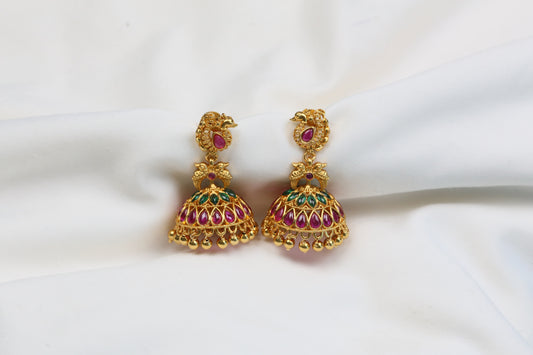 Sejal Temple Jhumka -  Multi