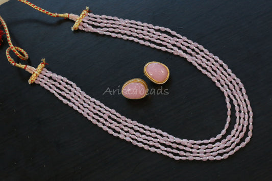 Sonya Semiprecious Mala Necklace Set (ABJ-M13)