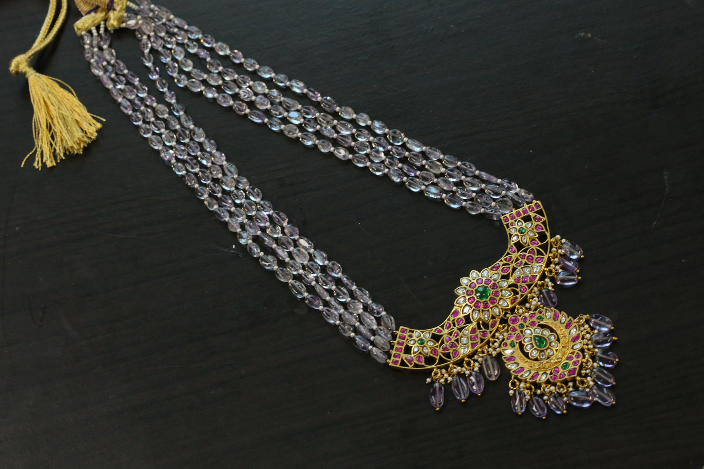 Amethyst Jadau Kundan Necklace