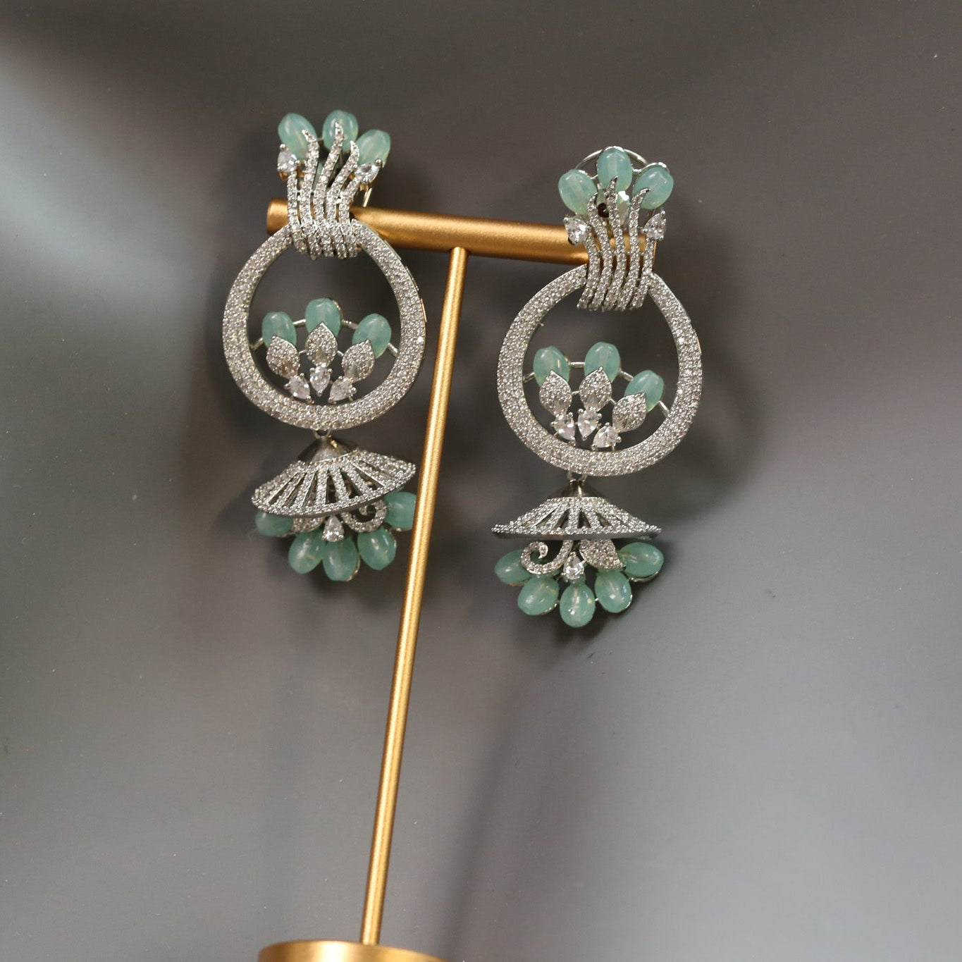 Lilly  Premium Micro CZ Earrings - Mint