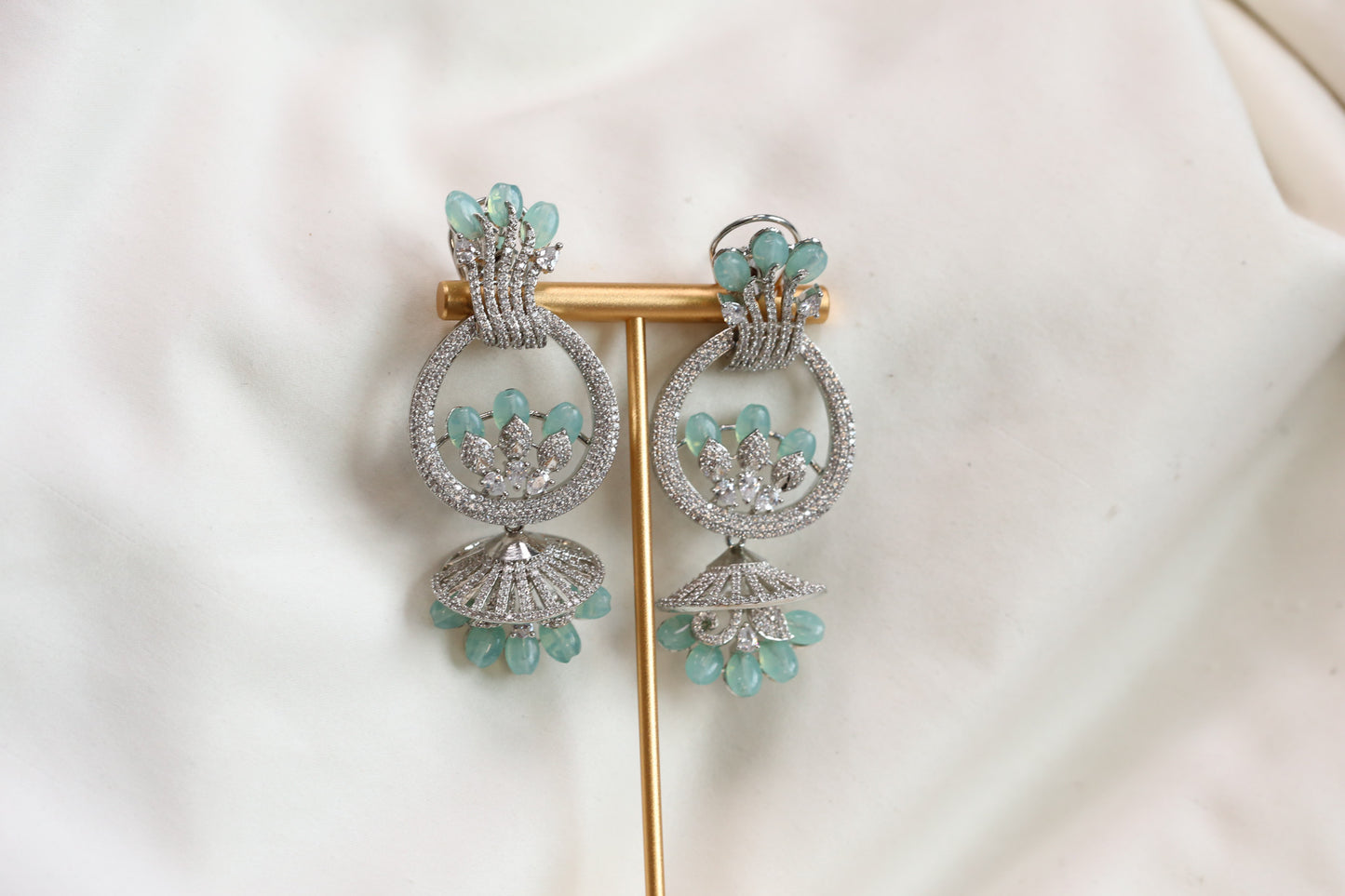 Lilly  Premium Micro CZ Earrings - Mint