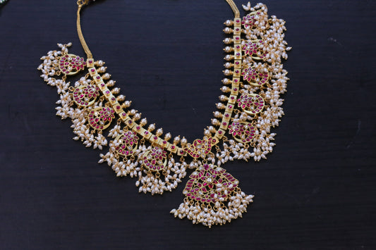Handmade Ruby Guttapusalu Necklace