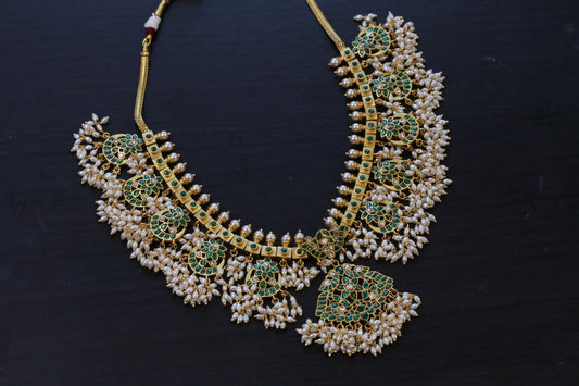 Handmade Green Guttapusalu Necklace