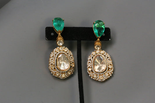 Doublet & Real Moissanite Drops Earrings