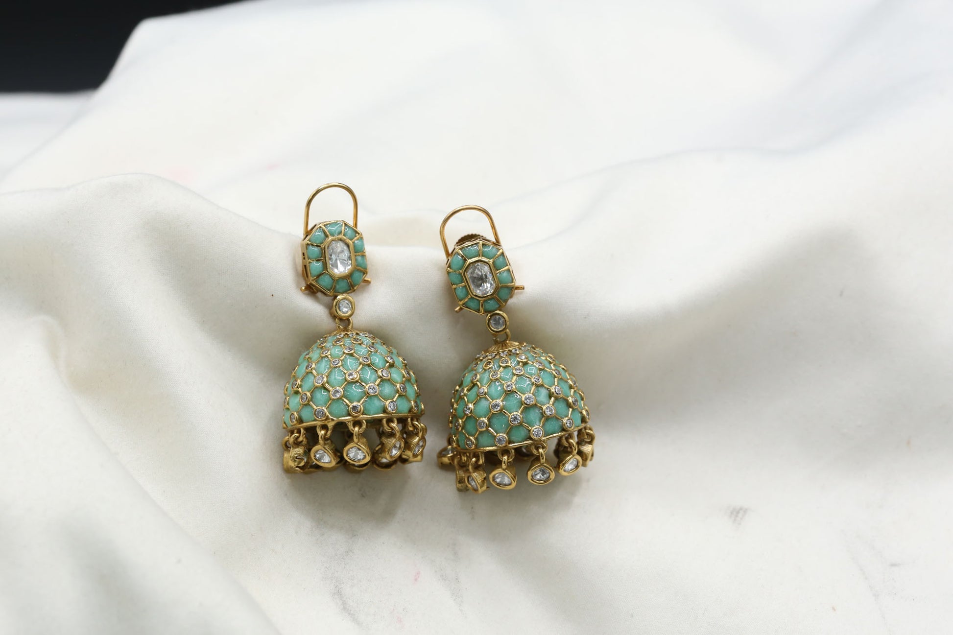 Takkar Kundan Polki Kundan Jhumka - Mint
