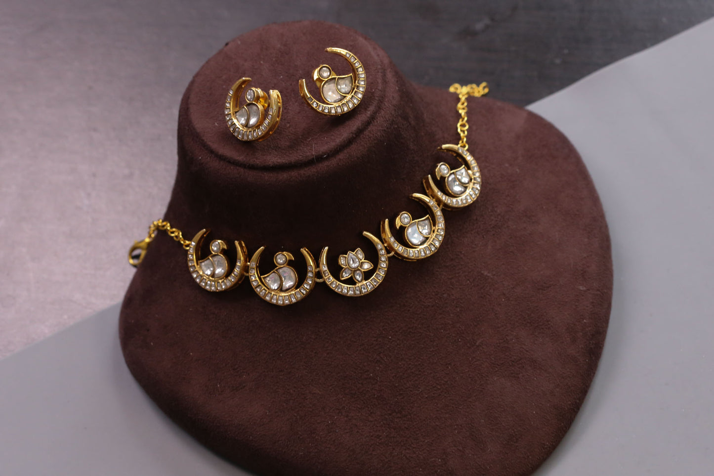 Chand Lotus  Kundan Jadau Choker Set