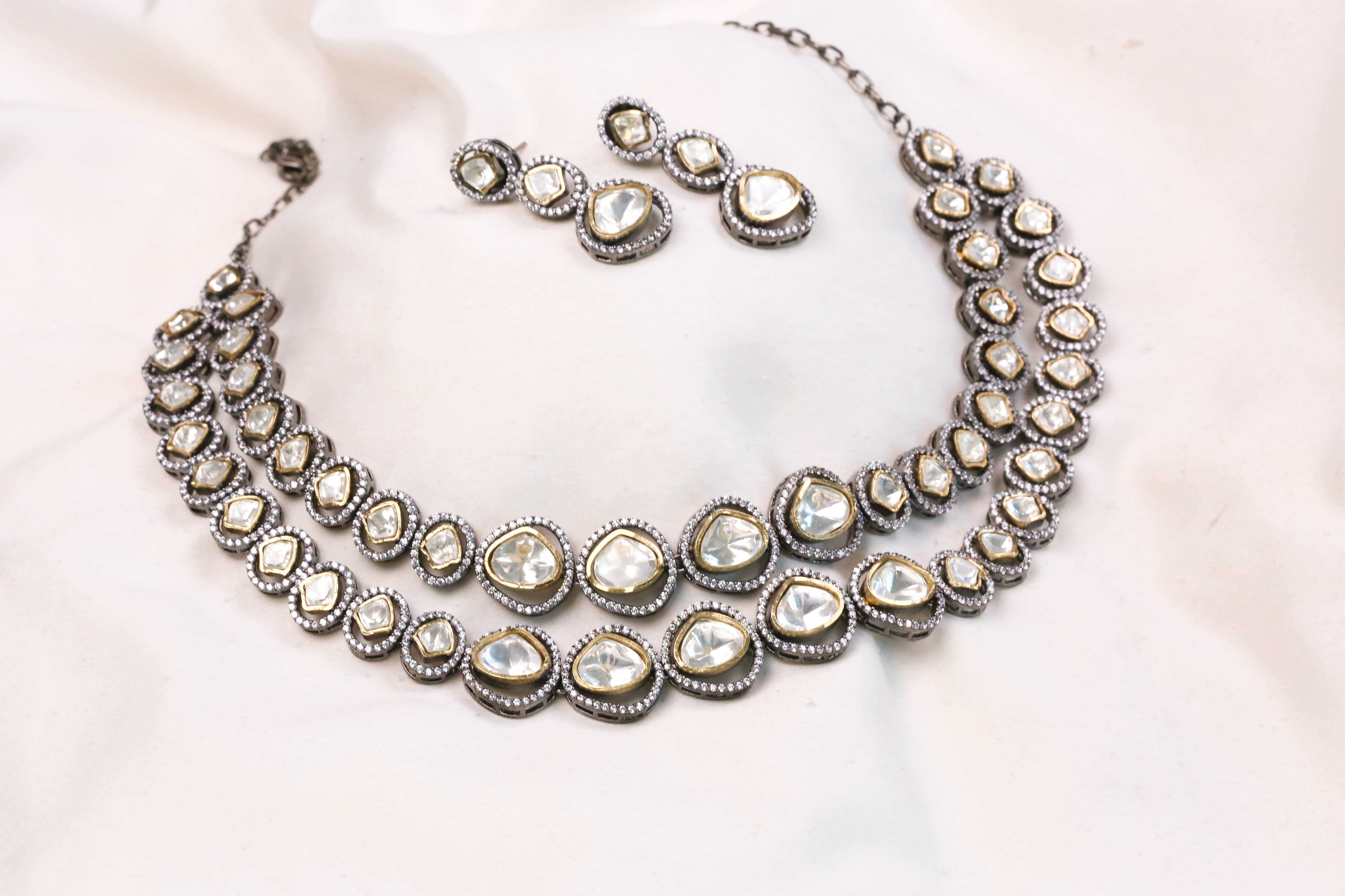 Original Rupa Chain Rupa Victorian Foil Kundan Necklace Set – AristaJoules
