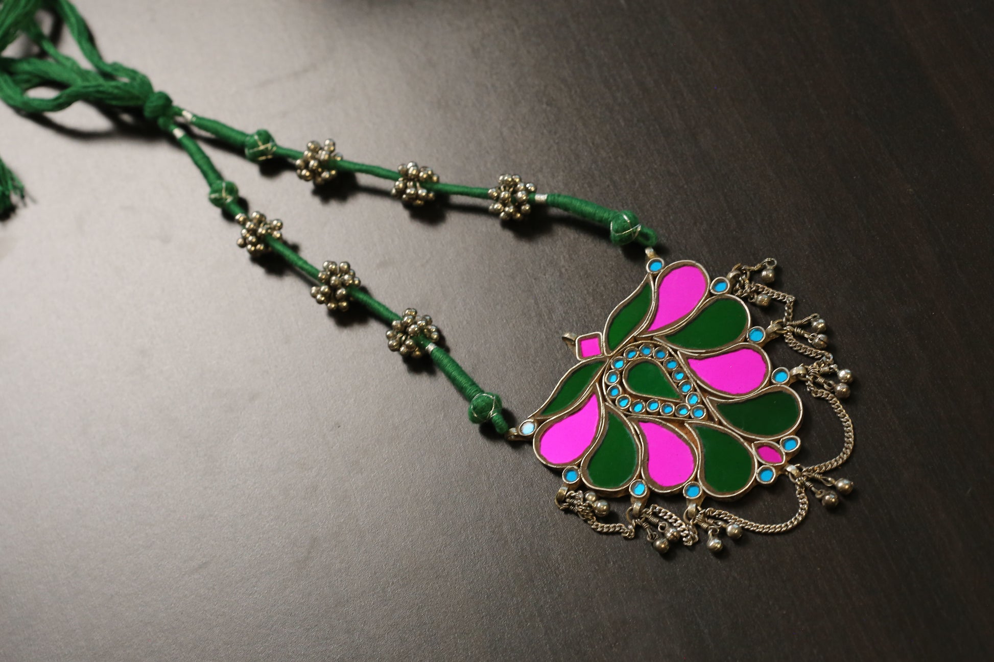 Real Glass Oxidized Necklac (T103-13)