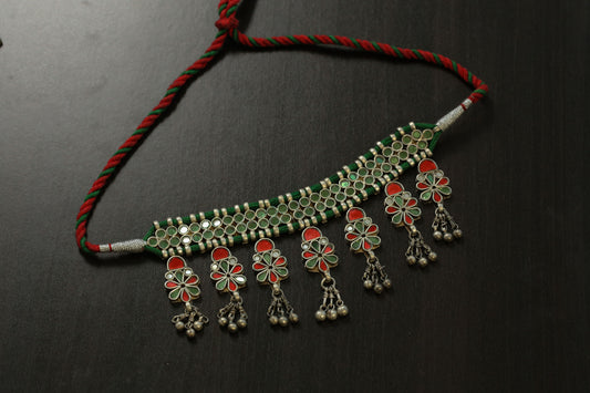 Real Glass Oxidized Necklac (T103-14)