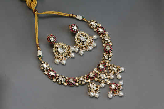 Sonam Meenakari & Kundan Polki Set - Style 1
