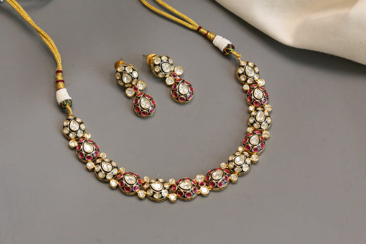 Sonam Meenakari & Kundan Polki Set - Style 2