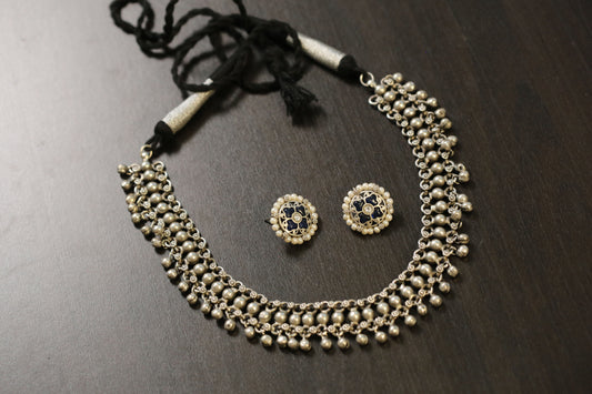 Taruna Dual Tone Oxidized Necklace (T103-27)