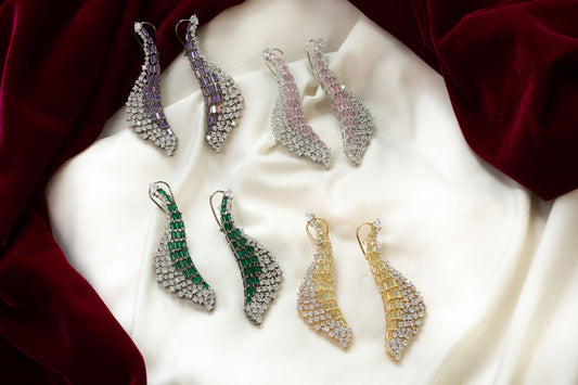 Designer Baguette Stone Earrings