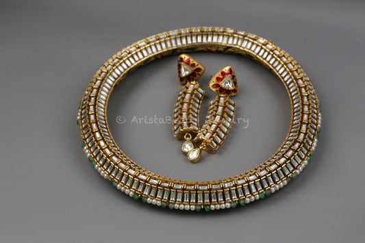 Jodha Jadau Kundan Hasli Set (102-54)
